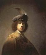 Rembrandt van rijn Self-Portrait with Plumed Beret china oil painting reproduction